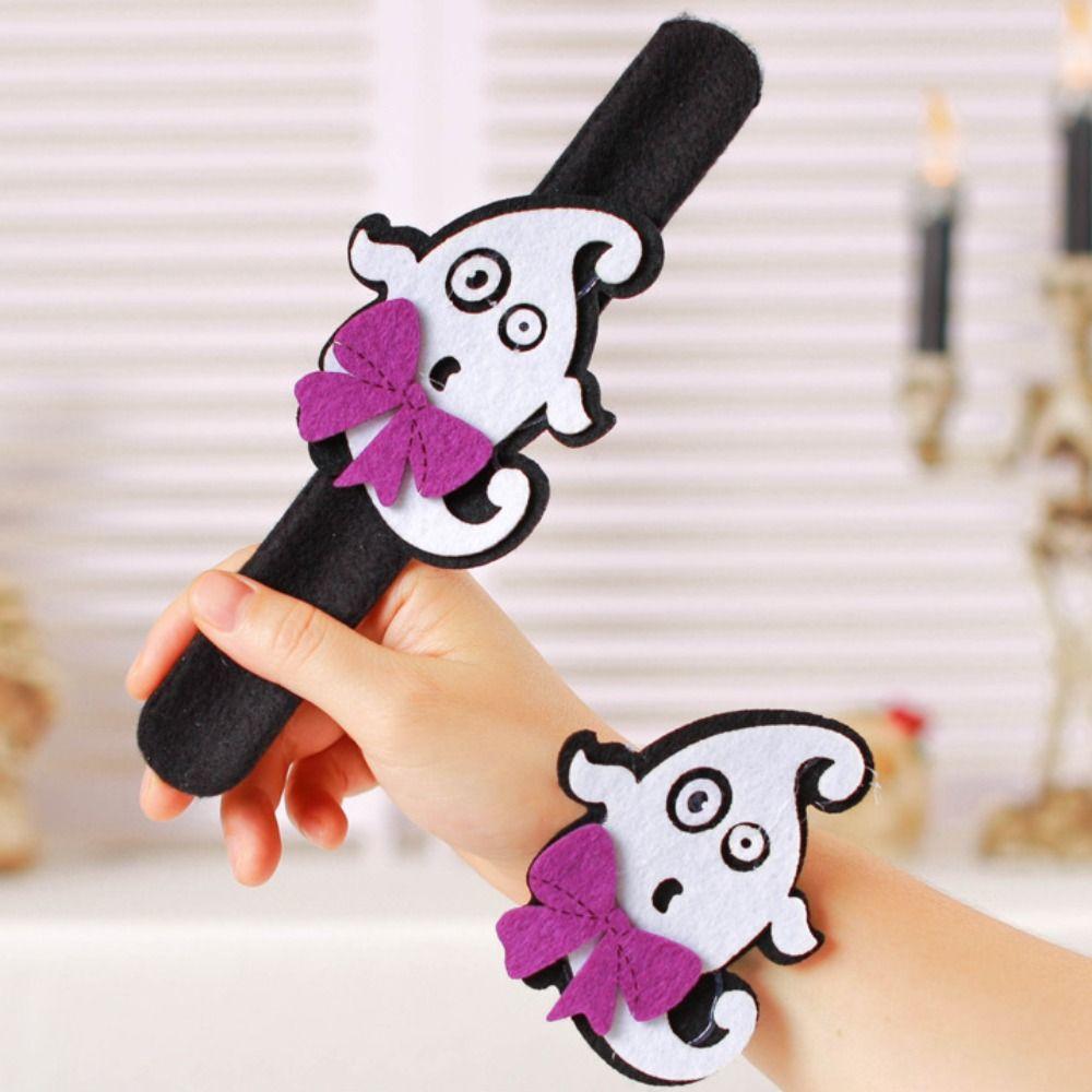 Spider Pop Circle Wristband Pumpkin Hands Clap Circle Funny Halloween Slap Bracelets  Halloween