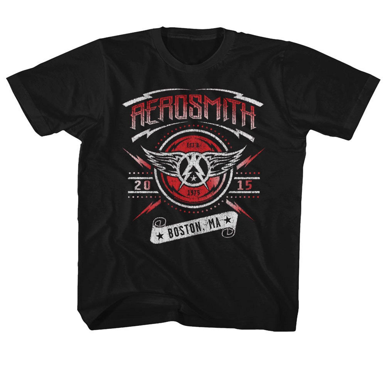 Aerosmith Boston 2015 Black Youth T-Shirt 3XL