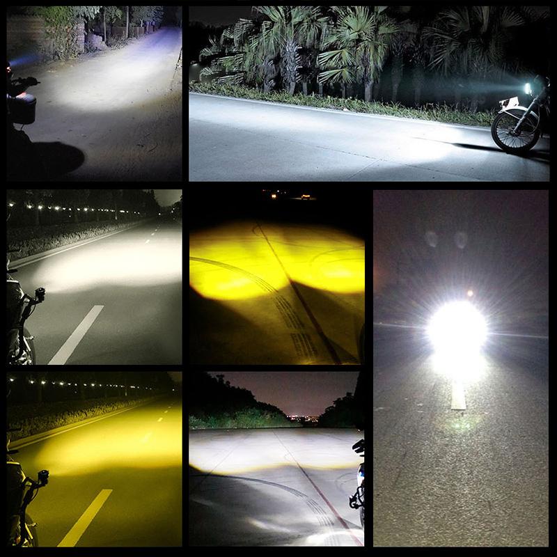 Motocykl Mini Driving Light Dual Colo do reflektora pomocniczego reflektora R ATV Scooter Moto Fog Light Akcesoria 12V