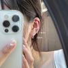 New 925 Sterling Silver Circle Zircon Earrings Personality Charm Simple Style Women Earrings Birthday Gift Exquisite Jewelry