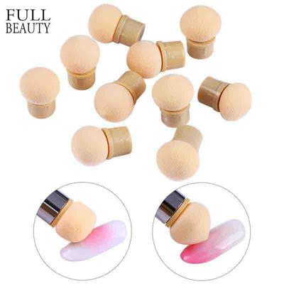 5 Sztuk Ostry Okrągły Wymienne Gąbki Głowice Gradientu Szczotka Cień Maker Pen Nail Art Narzędzie