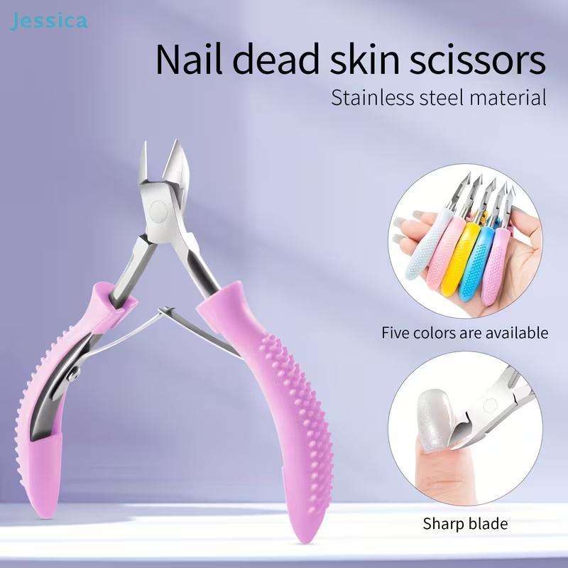 Stainless Steel Nail Dead Skin Scissors – Sharp Cuticle Nipper With Non-Slip Handle For Manicure Pedicure