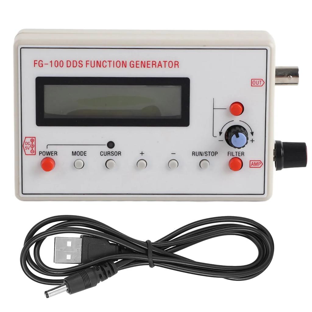 FG‑100 DDS Function Generator Sine Frequency 1HZ‑500KHz Counter Source Generator Meter DDS Function Generator