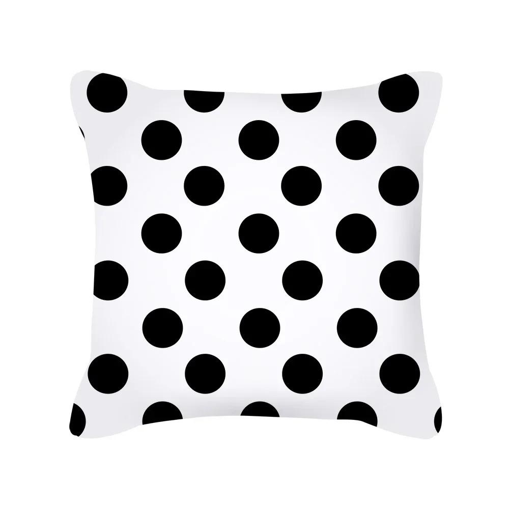 Kissenbezug schwarz und weiß, Kissenbezug mit geometrischem Druck, Moderner und schlichter Stil, Heimdekoration, für Sofa