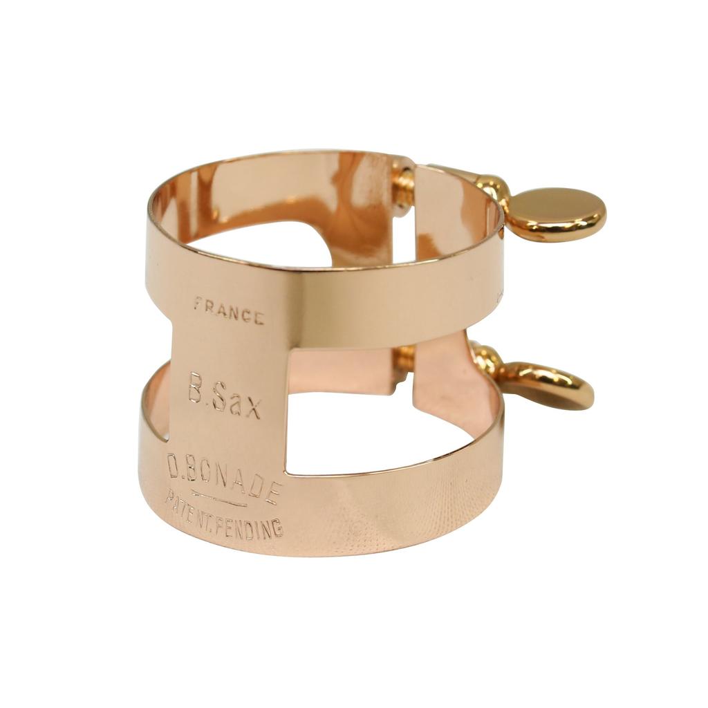 Bonade Baritone Saxophone Reverse Pink Gold Plated Finish Ligature, Tightening, (2256UPG)