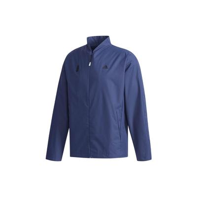 Jaqueta Masculina Cor Sólida com Estampa de Logo Gola Alta Outono Azul CV6230