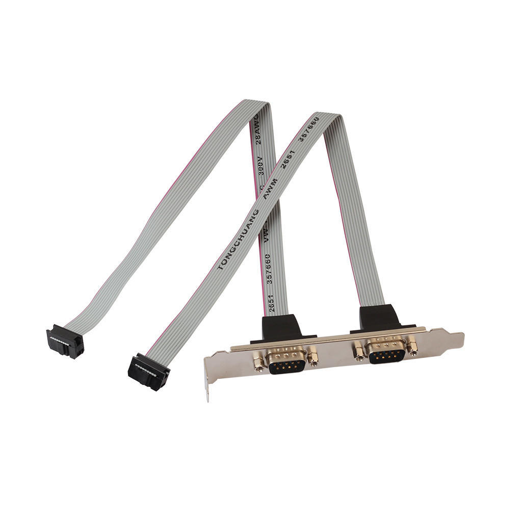 Serial 9Pin RS232 DB9 Motherboard Com Port Ribbon Cable Connector