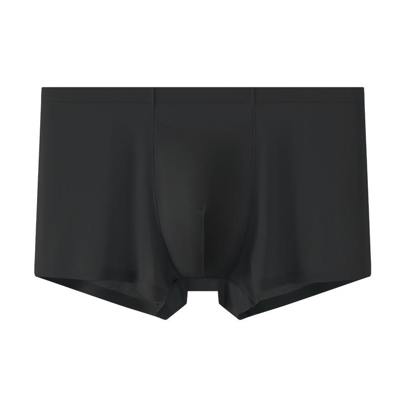 Male Spring and Summer Ice Silk Without Trace Breathable Antibacterial Quick Dry Motion A Piece of Flat Angle Underwear