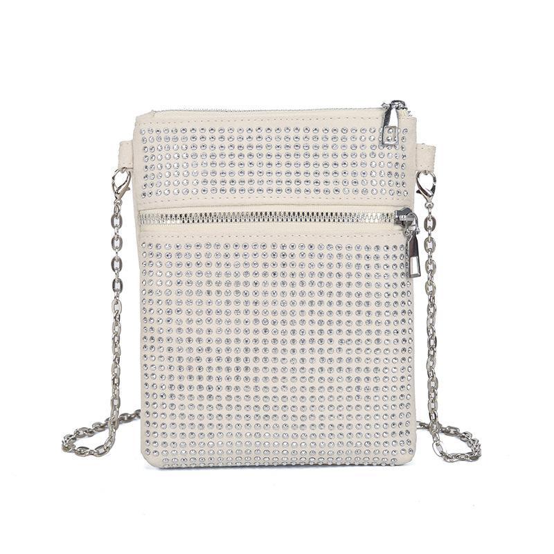 

2025 autumn new large-capacity small square bag shoulder bag popular bright diamond small bag bag bag women s chain messenger bag