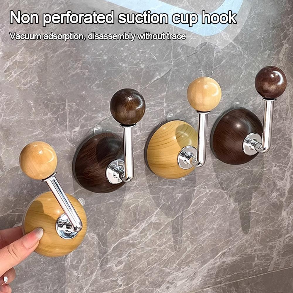 No Punching Required Suction Cup Hook Water Proof Reusable Bathroom Hook Strong Load-bearing Wall-mounted Door Clothes Hook