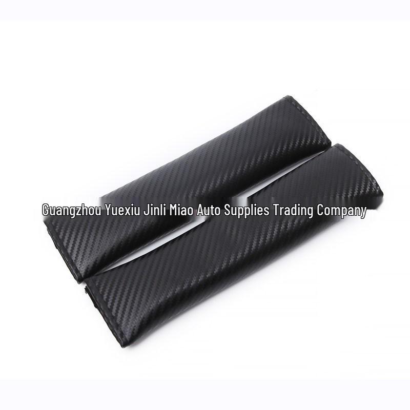 Custom Carbon Fiber Leather Seat Belt Shoulder Pad Cover for Cars