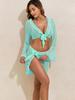 2025 Sun Protection Long Sleeve Beach Dress & Sexy Two-Piece Bikini Set