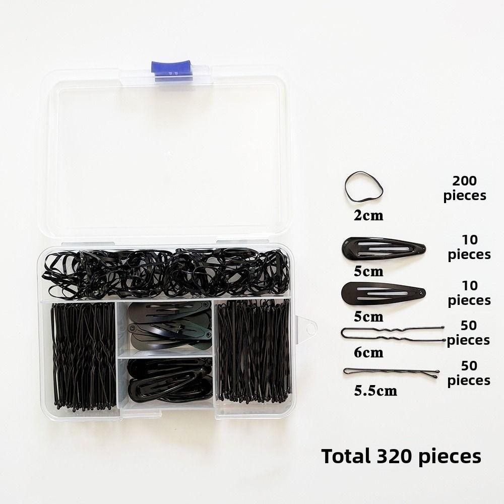Curly Wavy Hair Nets Scrunchie Set Black Hair Styling Accessories Hairstyle Hairpins Kit Wedding