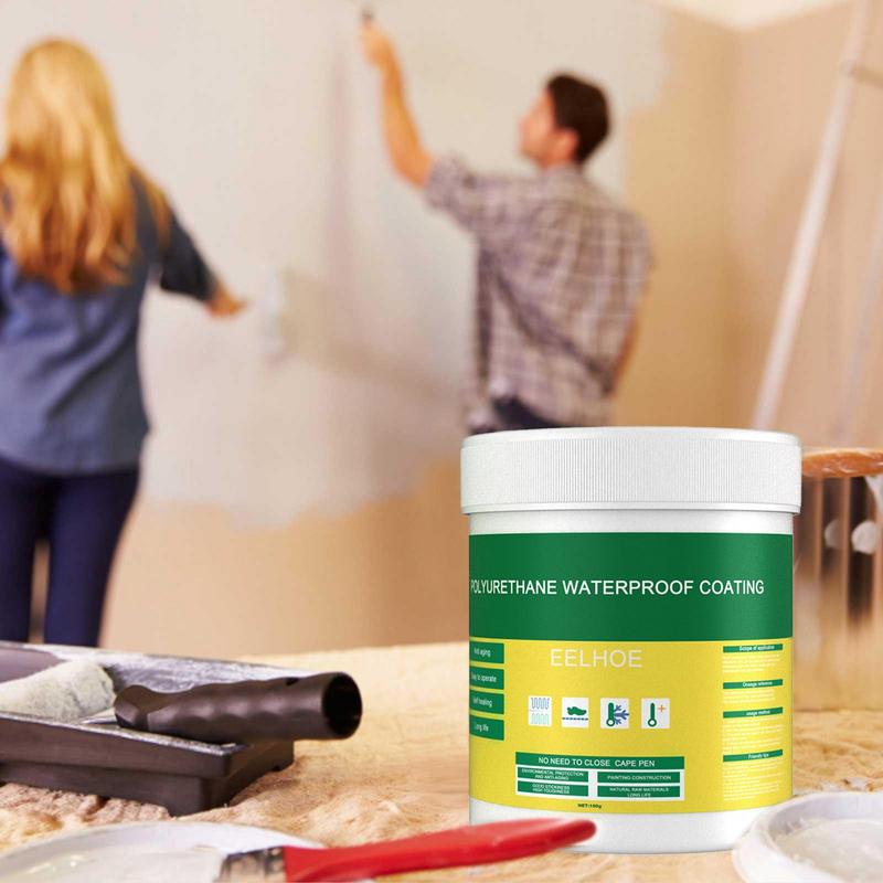 100g Wasserdichte Unsichtbare Paste Reparatur Starker Klebstoff Haus Dach Badezimmer Toilette Bodenfliese Dichtstoff Polyurethankleber Mit Pinsel