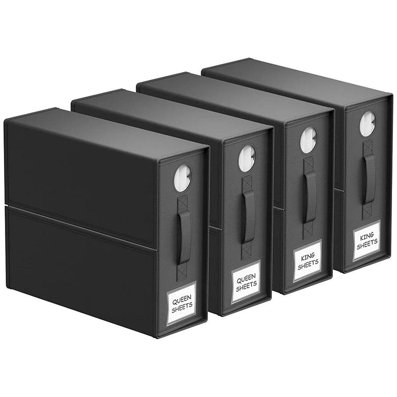 Large Capacity Foldable Non-Woven Fabric Four-Piece Set With Visible Windows for the Bed - Four-Piece Set Storage Containers