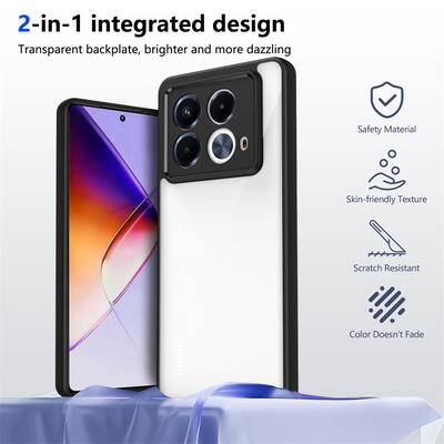 Infinix Note 40 5G X6851 X6852 Pouzdro Pokovený Silikonový Nárazník Nárazuvzdorný Průhledný Zadní Kryt Tvrdé Pouzdro na Telefon pro Infinix Note 40 5G