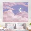 Pink Moon Tapestry Ins Hanging Cloth Background Oil Painting Tapestry Dream Moon Room Decoration Tapestry Bedroom Wall Covering