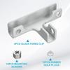 T-shaped - Finish (with 4-8mm ) Aluminum Alloy Glass Glass-clamped Support With Right-angle Flat Plate, Tile Fixing Clamp, Semi-circular Glass Holder
