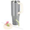 Thermal Mug With Straw & Handle For Coffee Tea, Leakproof