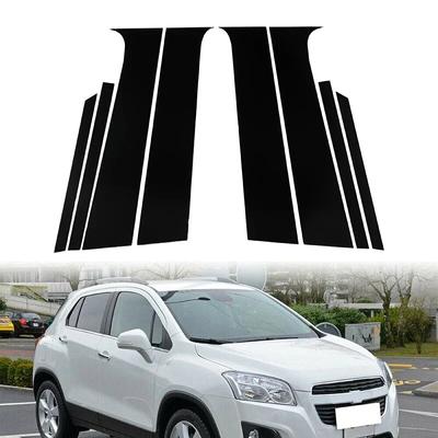 8Pcs Car Door Window B C Pillar Posts Trim Cover Black Stickers Parts For Chevrolet Trax 2015 2016 2017 2018 2019 2020 2021 2022