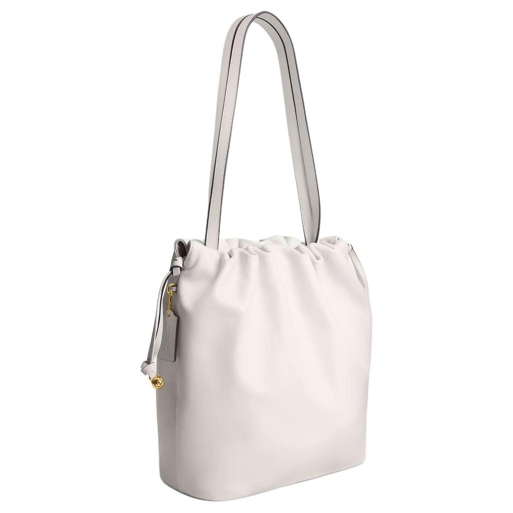 Coach Faye 28 Logo Drawstring Closure Epi Leather Tote Shoulder Bag Large Women Bags Chalk-White CV947-IMCHK