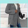 Gemütlicher Damen-Kapuzen-Fleece-Cardigan mit 3D-Muster für legere Winterkleidung