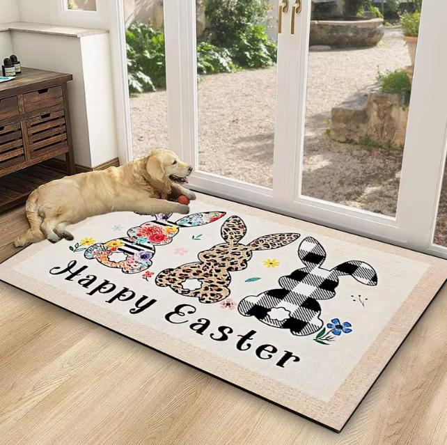 Easter Bunny Doormat Suitable for Bedrooms and Bathrooms Soft Carpets Suitable for Bathrooms Kitchens Bedrooms and Home Decor