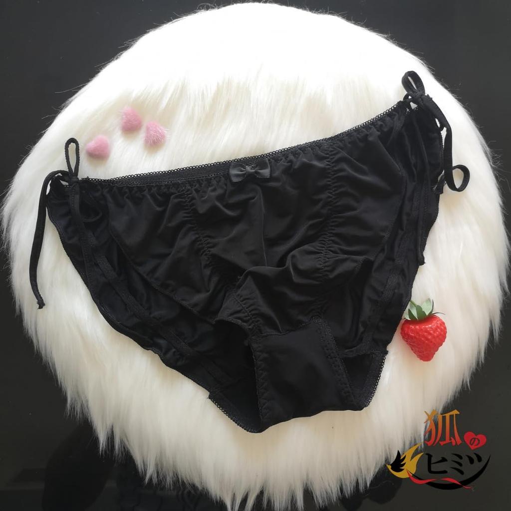 Untied String Panties for Set Plus Cute Crossdressing Adjustable Panties for Crossdressing and Cosplay [Fox Secret] Crossdressers, 2-Piece (Strawberry