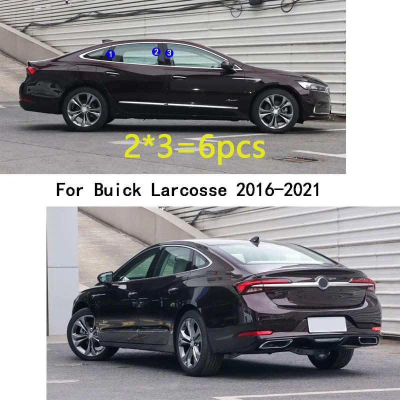 Car TPU/Glossy Mirror Pillar Post Cover Door Trim Window Sticker 6pcs For Buick Larcosse 2016 2017 2018