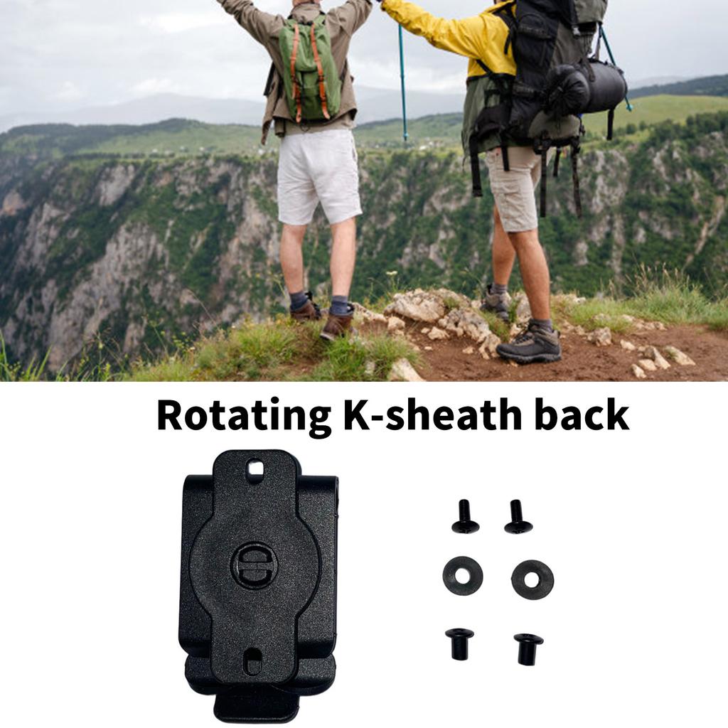 1/2Set Tactically Knife Holster Back Clip 360 Degree Rotating K Sheath Back Clip Belt Clip with Screws Easy To Carry