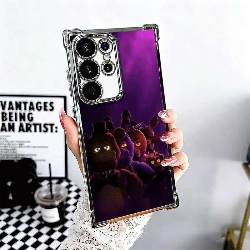 

Five N-Nights At F-Freddys Soft Phone Case For Samsung Galaxy S26 Ultra S25 Edge S24 FE S23 Plus S22 S21 + S20 Plating Anti-Fall Samsung S23 FE