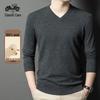 Men's V-Neck 100% Wool Sweater