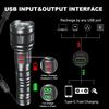 Powerful 9000LM Led Flashlight USB Rechargeable Zoom Tactical Torch Ultra Bright Outdoor Camping Fishing Hunting Emergency Lamp
