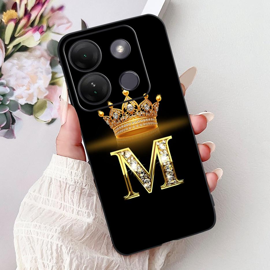 For Infinix Smart 7 HD Case X6516 Luxury Letters Cover Soft Silicone Phone Case For Infinix Smart 7 Plus Smart7 X6515 X6517 Bags