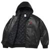 Jaqueta de Couro com Capuz Supreme x Jordan Preta