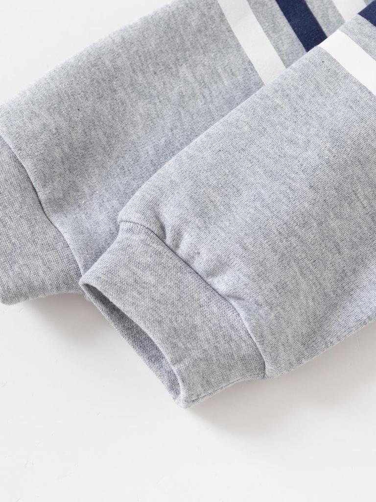 Barnens bomullssweatshirtset: Sportig och Modetrendig Långärmad Tvådelad för Småbarn - Vår och Höst