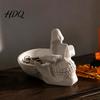 Unique Jewelry Holder 3D Printed Skull Desk Organizer Tray Novelty Eyeglass with Nose Rest Cool Gothic Home Decor Creative Key Coin Catchall
