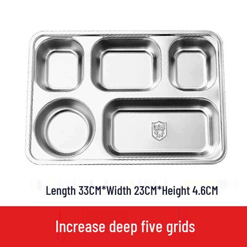 Chinese Style 304 Stainless Steel Divided Dinner Plate