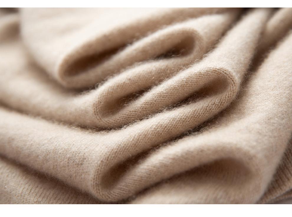 Women's 100% Cashmere Polo Neck Sweater - Autumn/Winter Versatile Loose Fit
