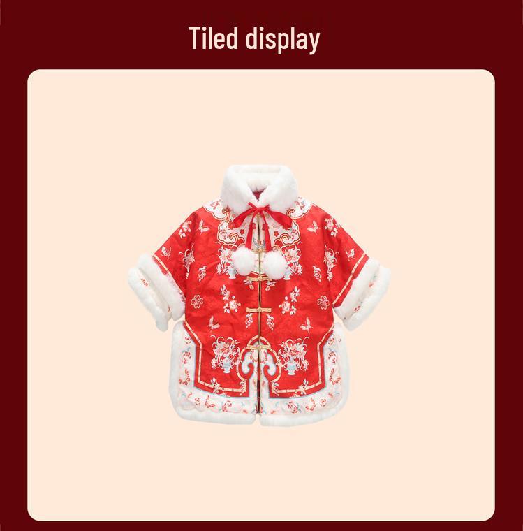 2025 Winter New Year's Princess Hanfu Dress for Girls