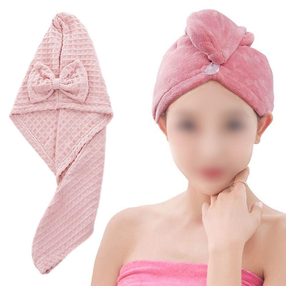 

Soft Hair Towel Absorbent Absorbent Towel Cute Hair Wrapping Cap Long Hair