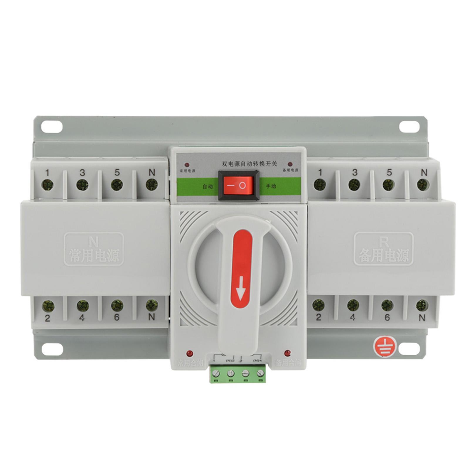 

220V 63A 4P Mini Dual Power Automatic Transfer Switch Circuit Breaker