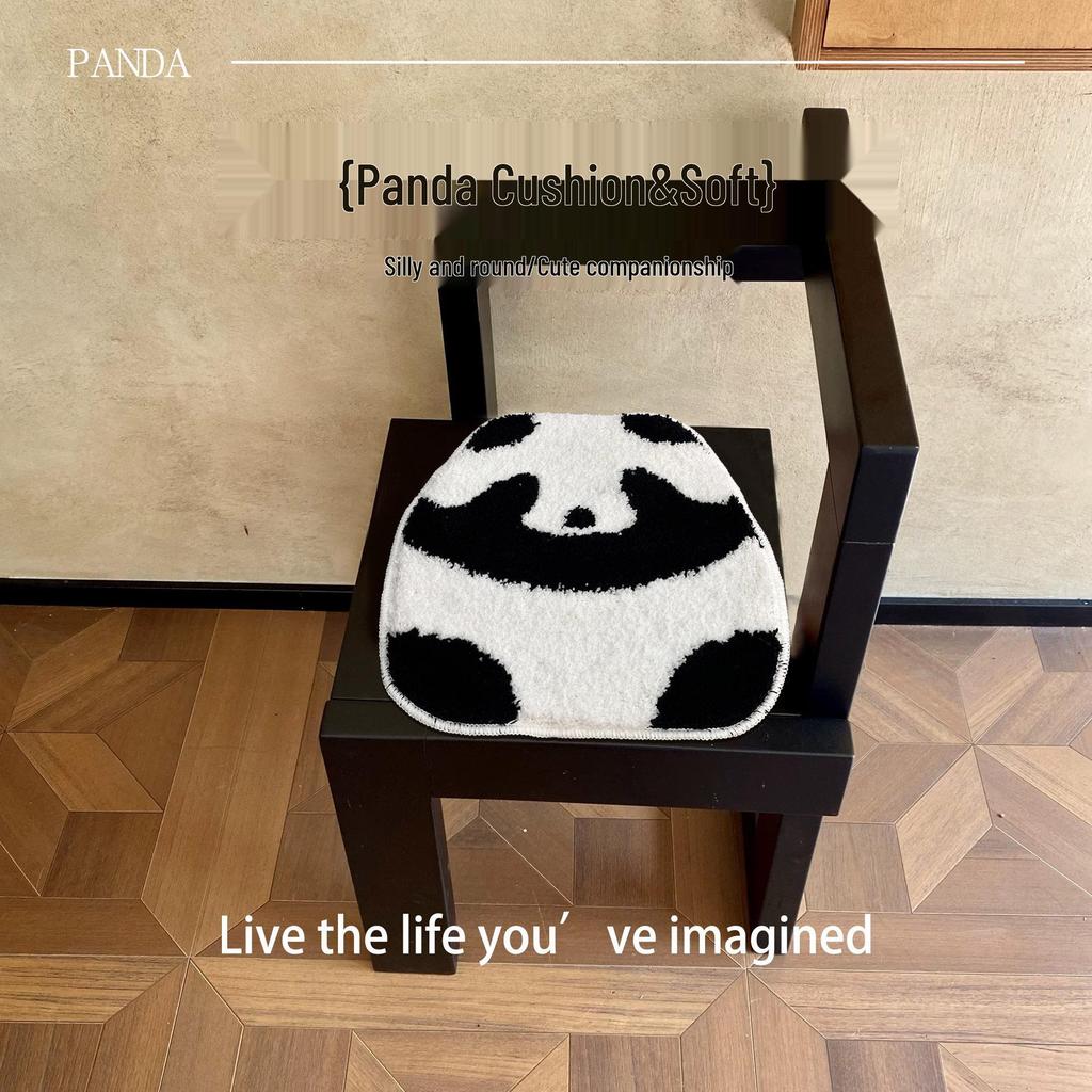 Cute Winter Flocking Plush Seat Cushion – Non-Slip, Thickened, Tufted Office Chair Pad