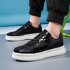 Men Sparkling Shoes Couple Lightweight  Black Gold Women’s Low Thick Sole Platform Sneakers for School Student Plus Size