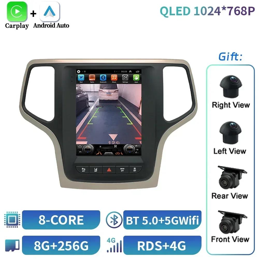 9,7-calowe radio samochodowe z Androidem 14 dla Jeep Grand Cherokee 2014-2017 Stereo Multimedia 4G GPS Bezprzewodowe BT Carplay Ekran dotykowy Stereo