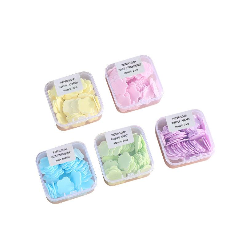 50pcs/box New Cloud Shape Disposable Hand Soop Flake Business Trip Travel Portable Hand Cleansing Soap Tablets Hand Soap