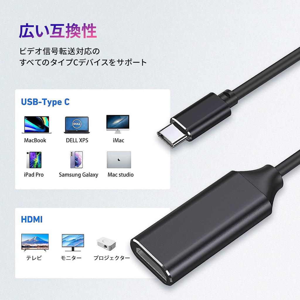 RayCue USB C to HDMI Type C to HDMI 4K Type C to HDMI Converter Connector for Thunderbolt Compatible with 2023 Latest MacBook iPad Samsung Galaxy
