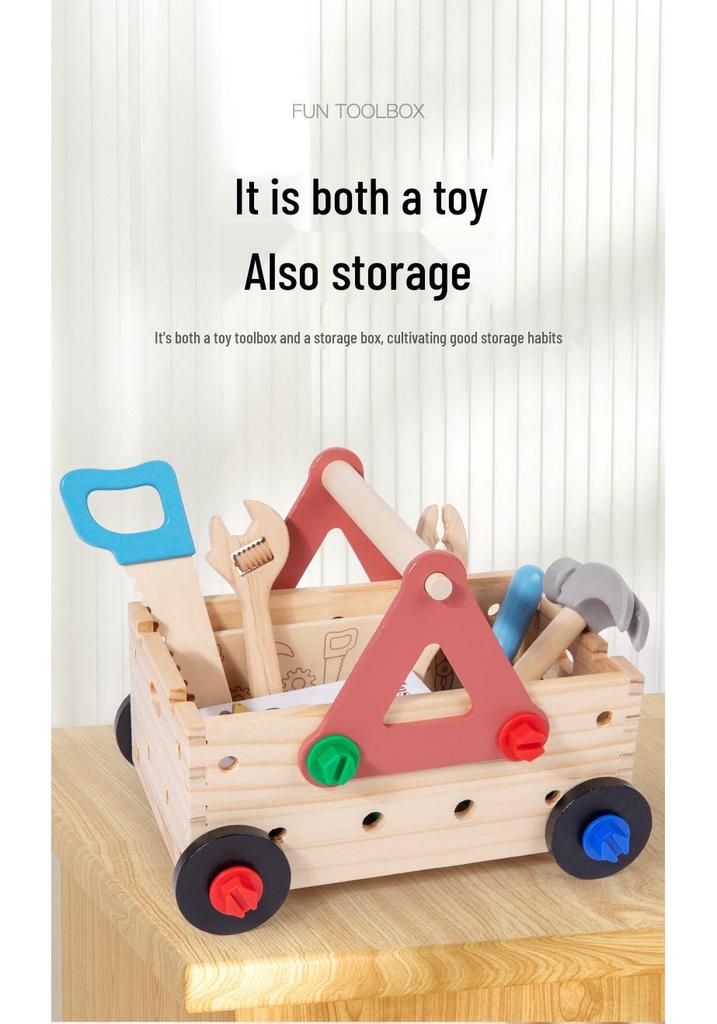 Children's Wooden Toolset: Multi-functional Nut & Bolt Assembly Educational Toy