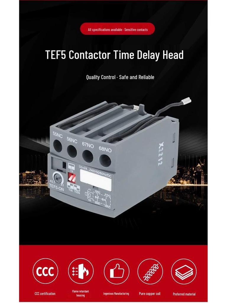 ABB TEF5 Contactor Timer Module: Energizing Delay Head TEF5-OFF & De-energizing Relay TEF5-ON.