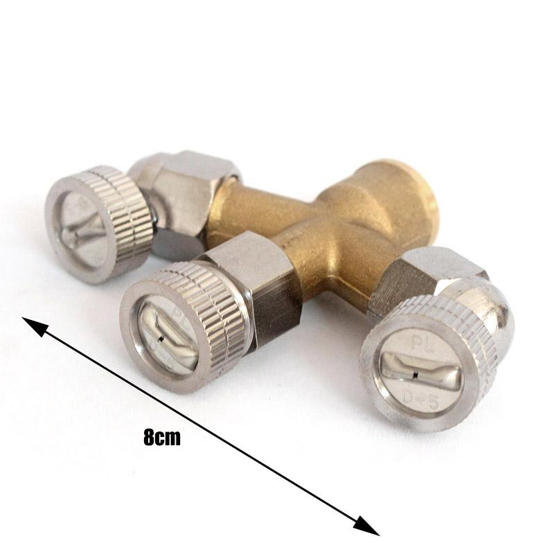 1/4'' Copper Nozzle Free Combination Water-Saving Pesticides Sprayer 3/4/5 Heads Adjustable Sprinkler High Pressure Atomization